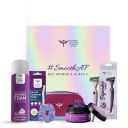 Bombay Shaving Company Valentine’s Day Magic | Smooth Sista Pampering Gift Kit for women | Face and eyebrow razor (Pack of 4), Aftershave Soothing Gel, Ultra sensitive shaving foam, DFH Body Razor, Tr...