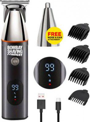 BOMBAY SHAVING COMPANY Multigroomer Kit | Trimmer for Men Fully Waterproof Trimmer 90 min Runtime 10 Length Settings  (Grey)