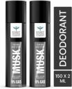 BOMBAY SHAVING COMPANY Musk Deodorant Combo Pack | Premium Long Lasting Body Spray - For Men  (300 ml, Pack of 2)...