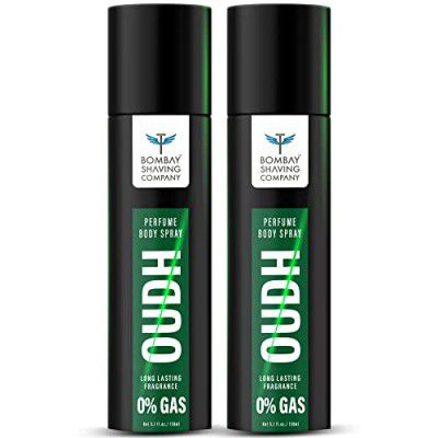 Bombay shaving company perfume body spray Oudh |Long-Lasting Fragrance No Gas Deodorants | For Active Lifestyle| Pack of 2(150ml each)