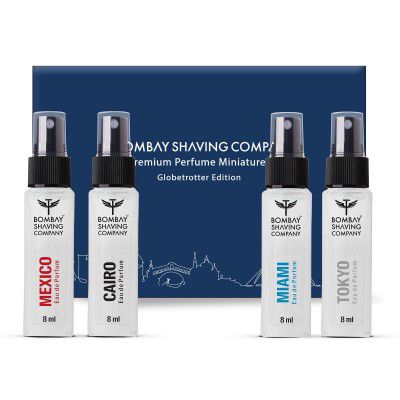 Bombay Shaving Company Perfume Valentines Day Gift for Men | Premium Fragrances for Men - 8ml x 4 | Gift for men/husband/boyfriend | long lasting perfume set for men