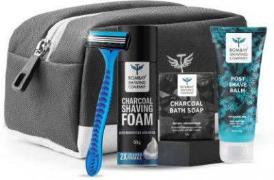 BOMBAY SHAVING COMPANY Travel Shaving Kit for Men (5 Items in the set)