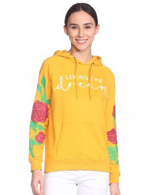 Bon Organik Womens Cotton Hooded Neck Sweatshirt