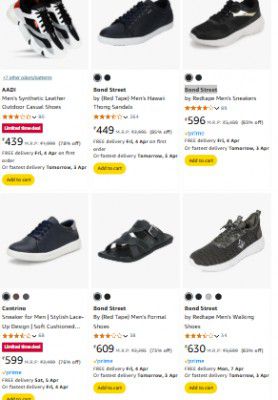 Amazon : Upto 85% OFF - Bond Street by Red Tape Shoes
