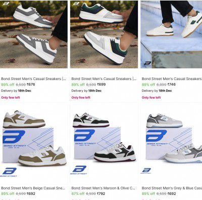 Bond Street Men’s Casual Shoes start at Rs 676