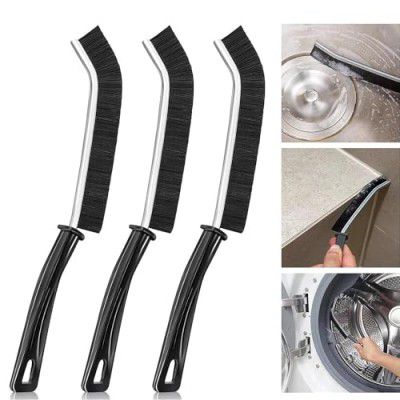 Boniry Mini Gap Bathroom Cleaning Brush (3 Gap Brush, Black)
