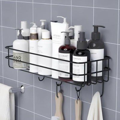 Boniry Stainless Steel Bathroom Shelf for Wall, Self Adhesive Bathroom Organiser