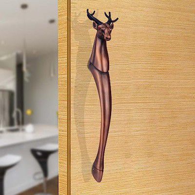 BonKaso 328 Aluminum Premium Deer Shape Push Pull Door Handle (12 Inch)