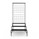 BonKaso 4-Tier Black Plant Stand, Multi-Level Metal Shelf for Indoor & Outdoor, Sturdy & Waterproof, Holds up to 50kg per Tier, Easy Assembly, Suitable for Garden, Living Room, Balcony, and Patio...