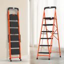 BonKaso Climb Easy 6 Step Heavy Duty Foldable Steel Kitchen Ladder for Home...
