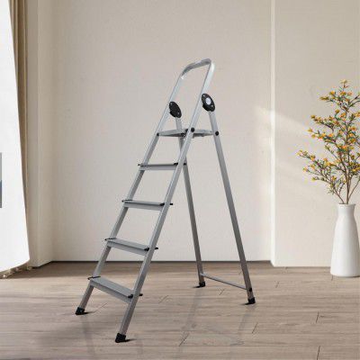 BonKaso Climb Lite 5?Step Foldable Aluminium Ladder for Home