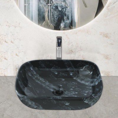 BonKaso Polished Design Ceramica Bathroom Basin