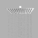 BonKaso Square Slim Rain Shower Head 6 Inch - Stainless Steel, Chrome Finish | Deluge...