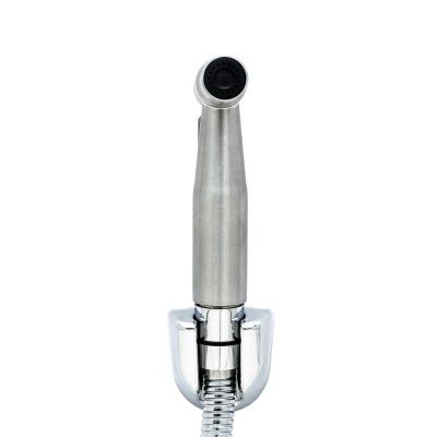 BonKaso SS 304 Chrome Finish Jet Spray for Toilet, Handheld Bidet Sprayer, High-Pressure & Soft Flow Modes, Leak-Proof Push Button | 1M Tangle-Free Stainless Steel Hose | Flexible Tube