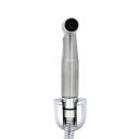 BonKaso SS 304 Chrome Finish Jet Spray for Toilet, Handheld Bidet Sprayer, High-Pressure & Soft Flow Modes, Leak-Proof Push Button | 1M Tangle-Free Stainless Steel Hose | Flexible Tube...