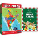 Book Toys Set of Jigsaw India Map Puzzle with State Capitals, India Atlas, India Map Poster Learning Aid and Educational Toy for Boys and Girls for Ages 5 Years Old and Above...