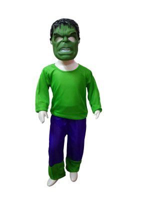BookMyCostume Hulk Avengers Superhero Kids Fancy Dress Costume with Mask | Standard