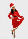 BookMyCostume Lady Santa Claus Christmas Theme Frock Fancy Dress Costume - Premium...