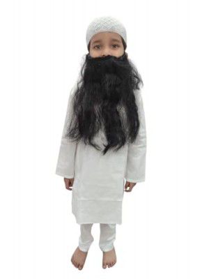 BookMyCostume Muslim Man White Kurta Pyjama 