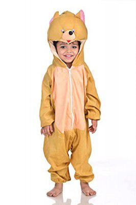 BookMyCostume Polyester Jerry Cartoon Kids Fancy Dress Costume 2-3 Years,Brown