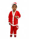 BookMyCostume Santa Claus Dress Set of 4 (Jacket, Bottom, Bag, & Cap) Kids & Adults Christmas Costume...