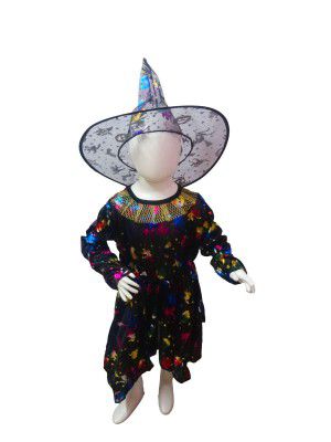 BookMyCostume Starry Witch Kids Fancy Dress Costume | Halloween Theme | Imported
