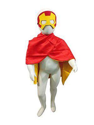 BookMyCostume The Red Yellow Superhero Superhero Cape Kids Fancy Dress Costume 8-10 Years Red/Yellow