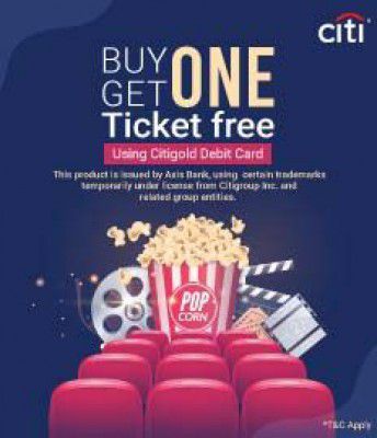 Bookmyshow: Citibank Buy1 Get1 Free Movie Ticket Debit Card Offer