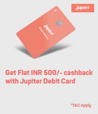 Bookmyshow: Flat ₹500 CashBack on Jupiter Debit Card