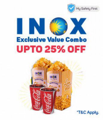 Bookmyshow: Inox Exclusive Value 25% Off On Combo Offer