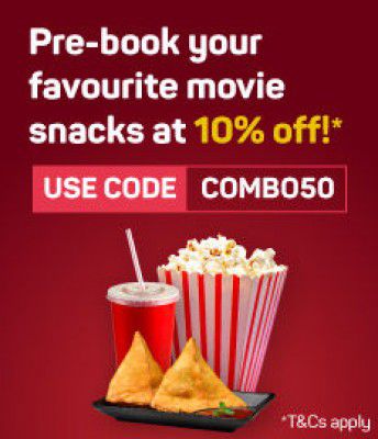 Bookmyshow: Pre-Book Enjoy 10% Off UpTo ₹50 On Your Movie Munchies