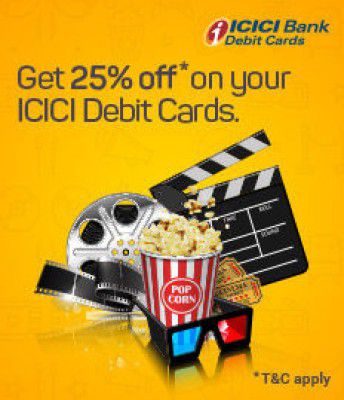 Bookmyshow: ICICI Debit Card Offer 25% Off on Movie Ticket