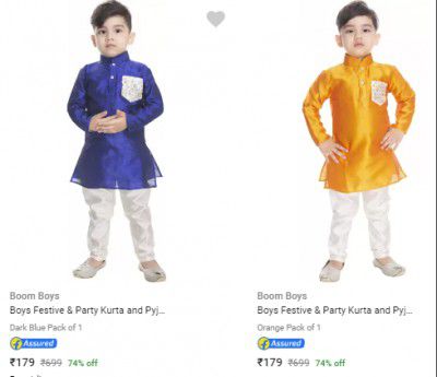 Boom Boys Kids Ethnic Sets Starts ₹184