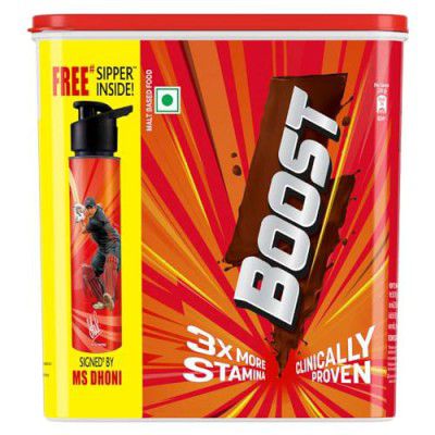 BOOST Nutrition Drink Powder Container 1 Kg (500 G X 2) With Free Sipper Signed By Ms Dhoni