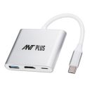 Booster 301 USB 3.1 Type-C to HDMI/USB3.0/Type-C Adapter - White...