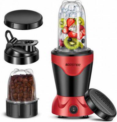 BOOSTER Powerful 400 W Juicer Mixer Grinder 400 W Juicer Mixer Grinder (Nutri_Pro | 2 Jars | Black, Red)