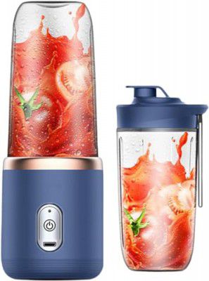 Boosty Portable Juicer Blender With Shaker Bottle, Safety Sensor 6 Blade USB Rechargeable Blender Bottle Machine For Fruit Blender, Protein Shaker Bottle, Sports, Travel, Gym. (Multicolor)