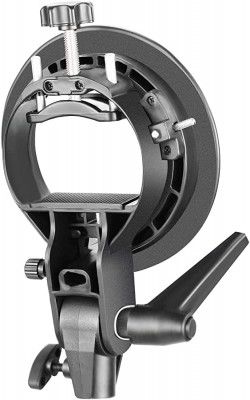 Boosty S-Type Bracket Elinchrom S Mount Holder for Speedlite Flash Snoot Softbox Camera Flash Holder Flash Bracket Holder Mount (S-Bracket)