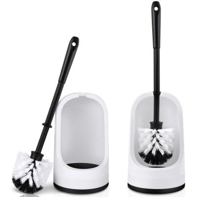 Boperzi 2 Pack Toilet Brush and Holder for Bathroom