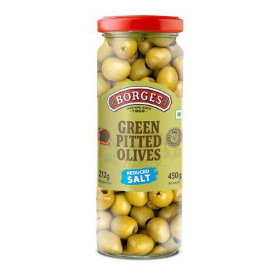 Borges Green Pitted Olives, 450g