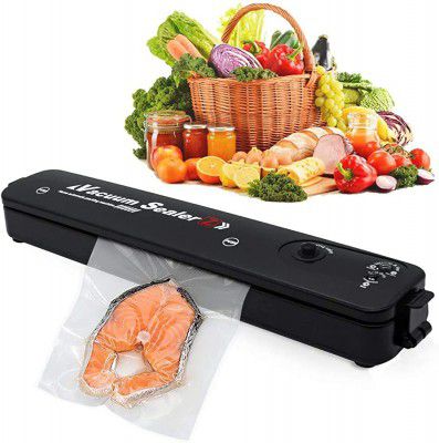 Boriva Food Saver One-Touch Automatic Vacuum Sealer Machine with 10 Sealing Bags with LED Indicator Lights for Dry And Moist Food Fresh Preservation