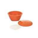 Borner Multimaker - Tinted: Bowl with Keep-Fresh lid, Sieve and Multiplate (Orange)...