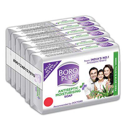 Boroplus Antiseptic And Moisturising Bathing Soap With Aloe Vera, Neem And Tulsi,125G (Pack Of 6)