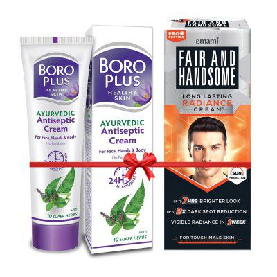BoroPlus Antiseptic Cream 120ml + Fair And Handsome Radiance Cream 100g