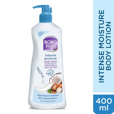 BoroPlus Intense Moisture Body Lotion,  400ml | With Ceramides & Shea Butte