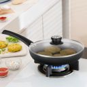 Borosil 1.5 L (22 cm) Hard Anodized Fry Pan with Glass Lid...