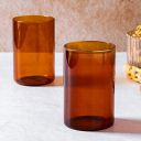 Borosil 295ml Set of 6 pcs Amber Vision Transparent Drinking Glass...