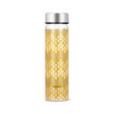 Borosil Artisan Series Vista 550 ml Wide Mouth Glass Bottle with Metal Lid...