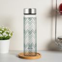 Borosil Artisan Series Vista 550ml Wide Mouth Glass Bottle with Metal Lid...