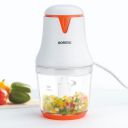 Borosil Chef Delite 260W Electric Glass Chopper For Kitchen Use | White Chopper | Low Noise Operation | Kitchen Accessories Items | Stainless Steel Blades, Whisking Blade for Cream, Chaas, Lassi...